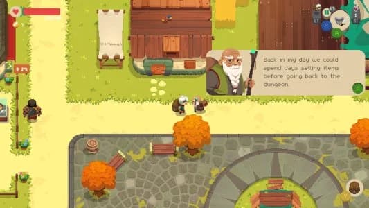 Moonlighter 村庄与角色交互画面